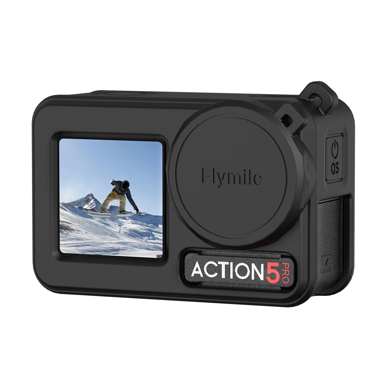 Do Dji Osmo Action 5 Pro silikonowe etui sportowe na obiektyw aparatu obudowa ochronna akcesoria do aparatu sportowego (czarny)