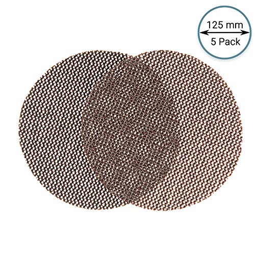 Glass Polish 14504 GlasNet200 - Disco abrasivo profesional para vidrio, carburo de silicio con gancho y bucle, 125 mm de diámetro, 5 unidades