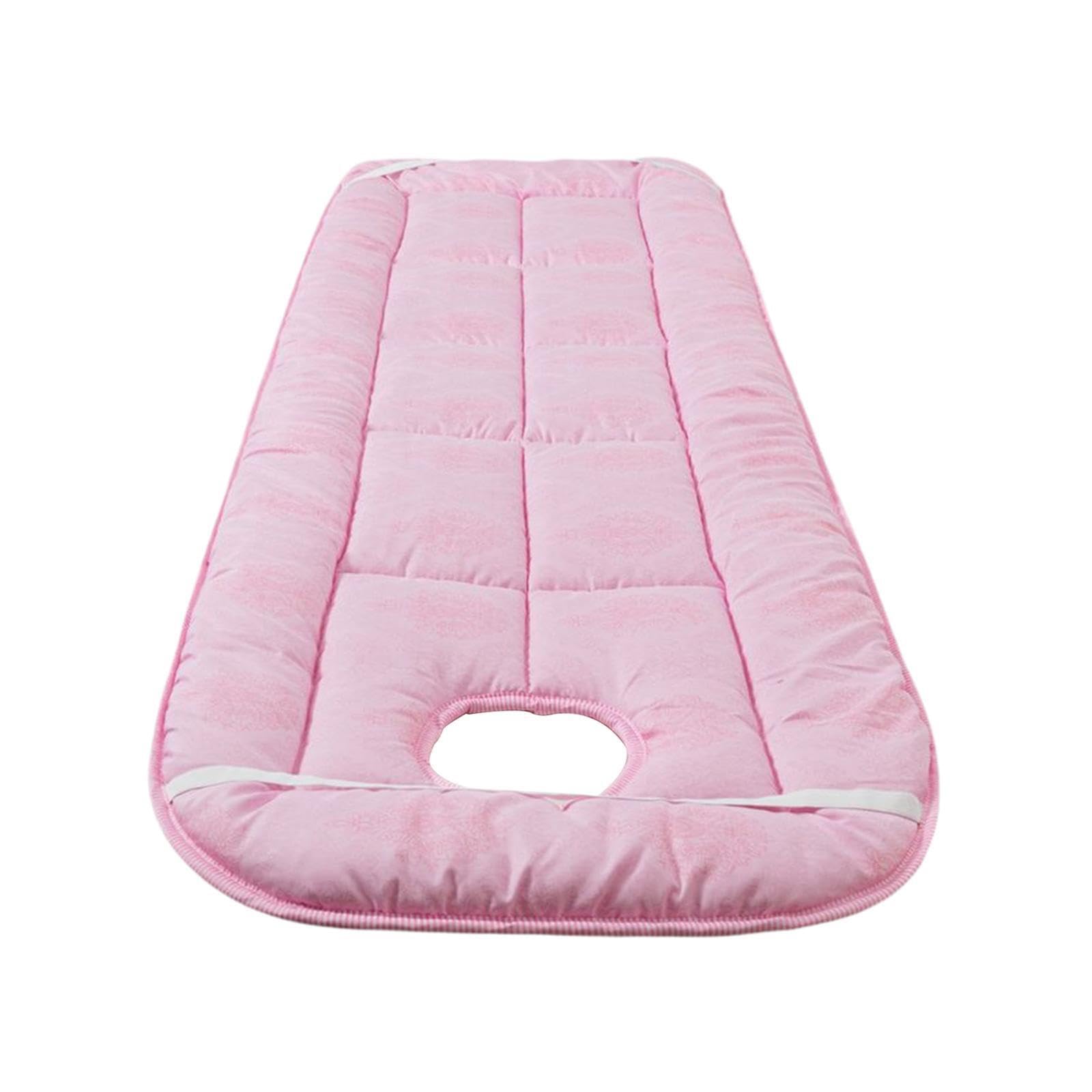 Lettino da massaggio per spa con fascia elastica per un comfort ottimale e una maggiore versatilità, facile da maneggiare e spostare. Materassino, Rosa, 185x70x3cm