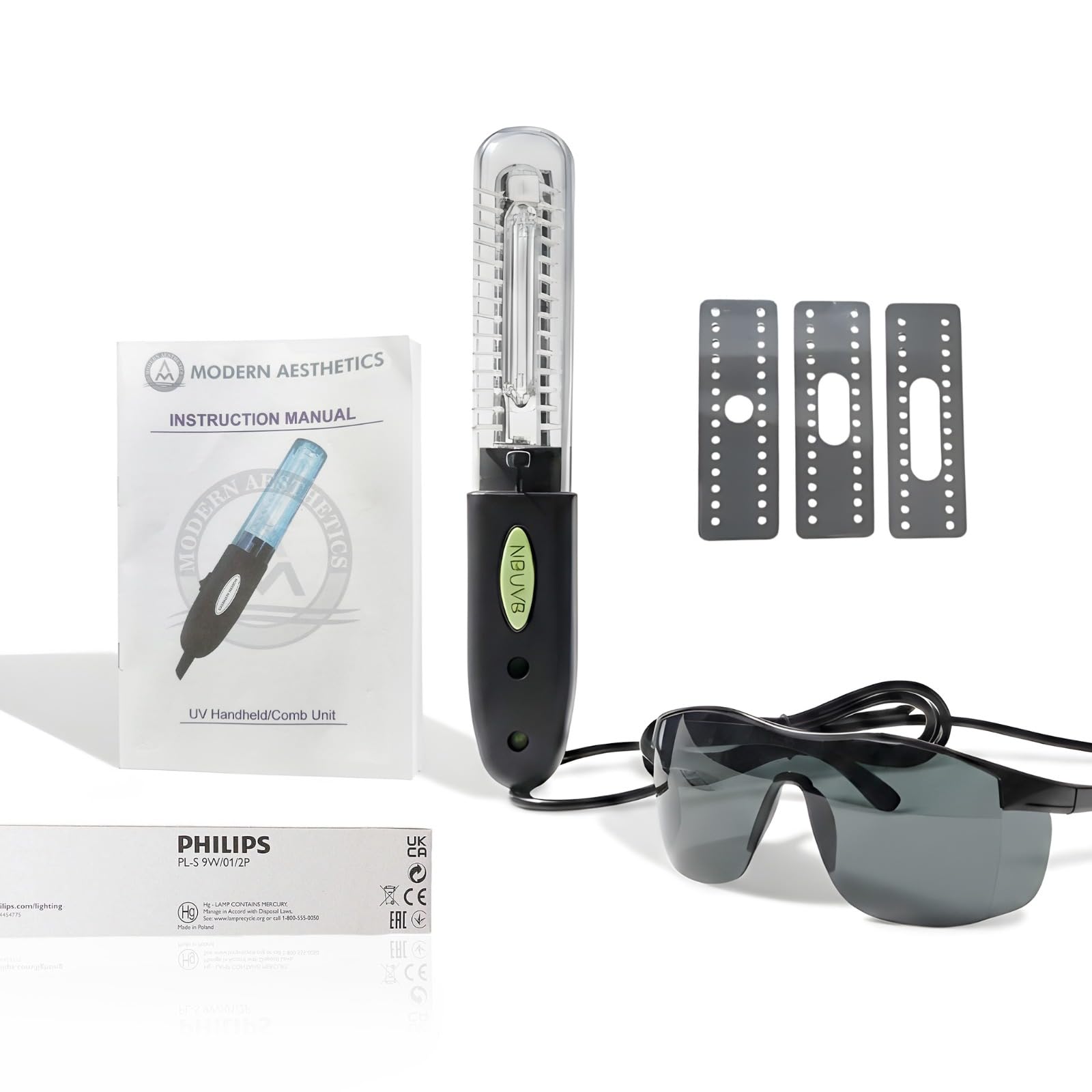 Modern Aesthetics Narrow Band Uvb 311 Nm Phototherapy Lamp For Treatment Of Vitiligo, Black, b22, CFL