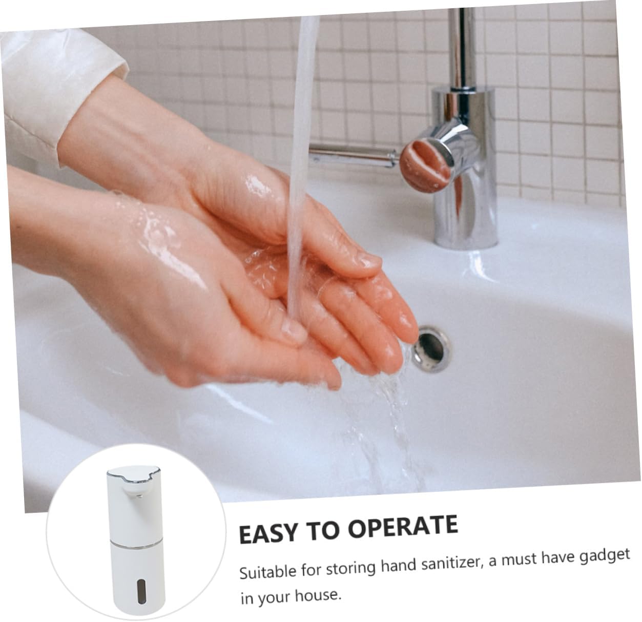 Unomor Automatic Sensor Soap Dispenser Foaming Liquid Soap Pump Hands Infrared for Bathroom Kitchen