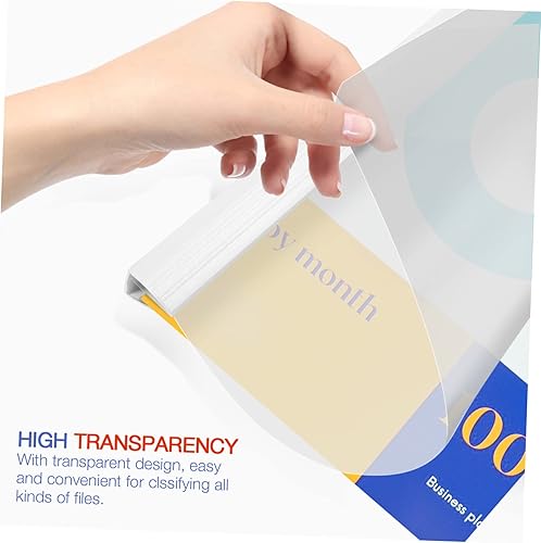Miniatura 8 de Tofficu Carpetas de plástico transparente para documentos, carpetas de almacenamiento de archivos, organizador de archivos, organizador de archivos,