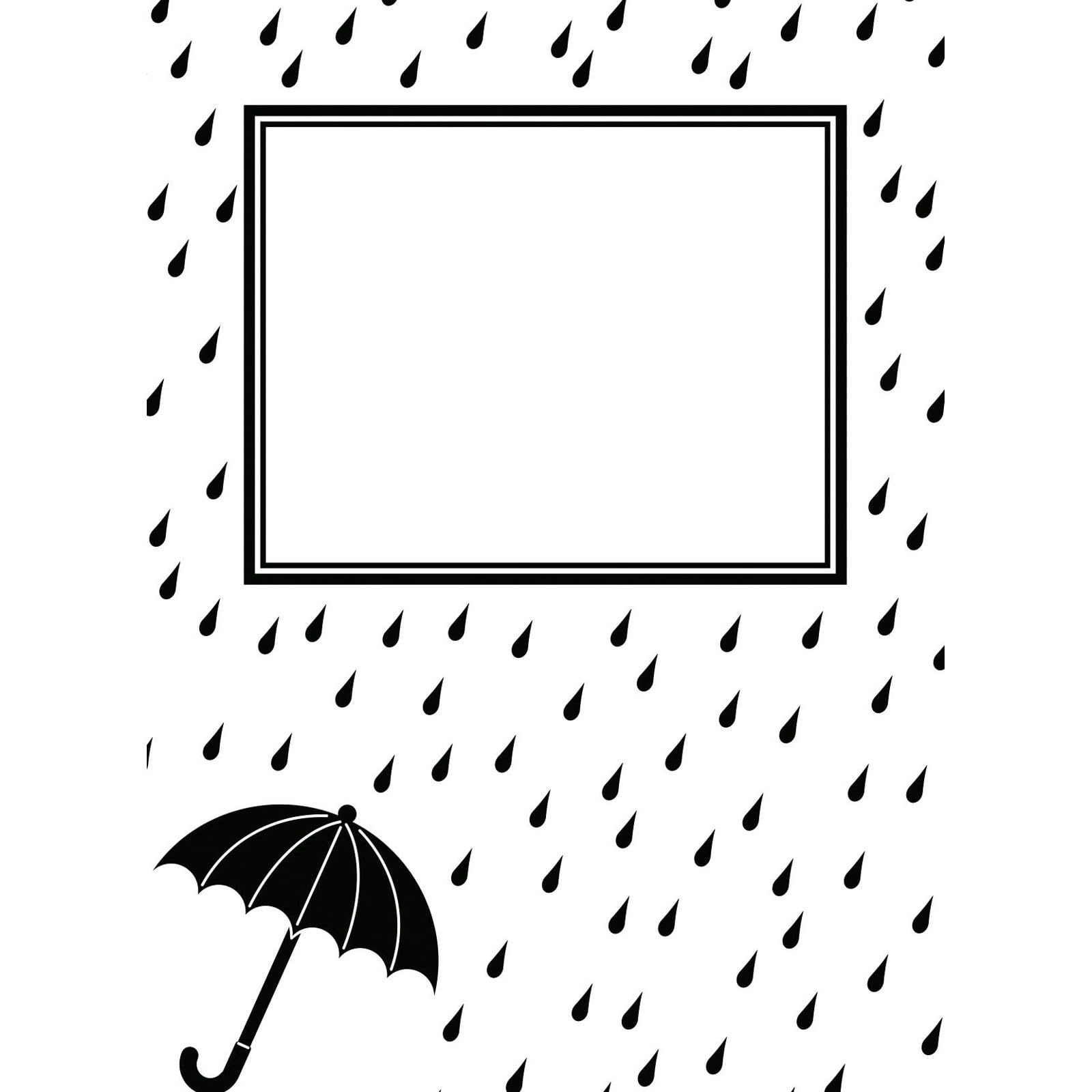 Vaessen Creative Embossing Folder Raindrops & Umbrella 5.75 x 4.21 inches - Embossing Folder for Card Making, Scrapbooking, Journaling - Reusable, for Embossing and Die-Cutting Machines