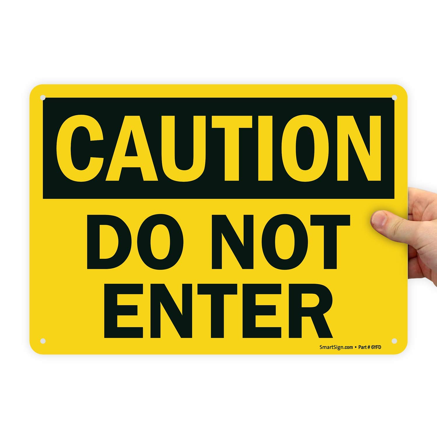 SmartSign "Caution - Do Not Enter" Sign | 10" x 14" Plastic