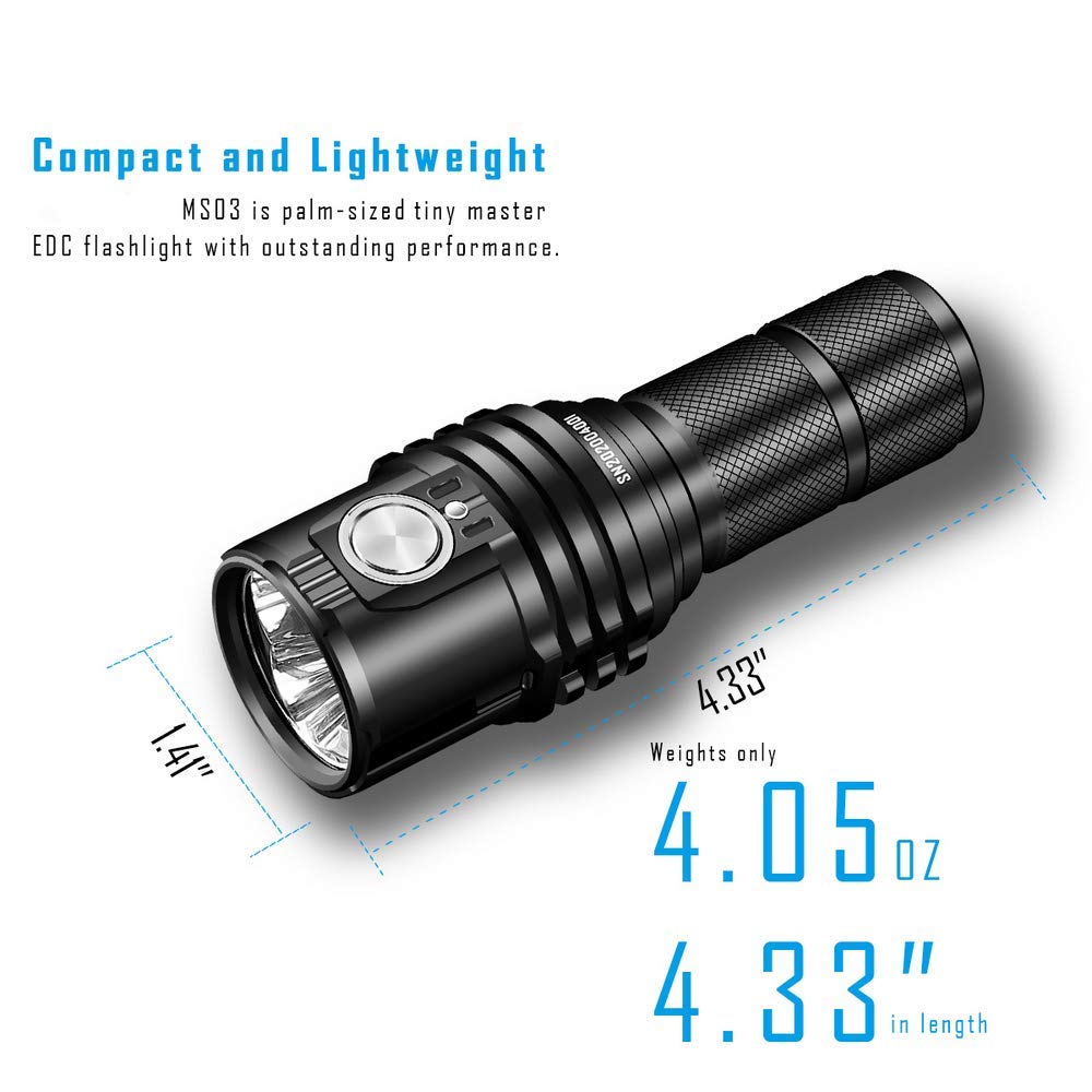 IMALENT MS03 13000ルーメン 懐中電灯　未使用品 Amazon.co.jp: MS03 懐中電灯超高輝度 EDC トーチ 13000