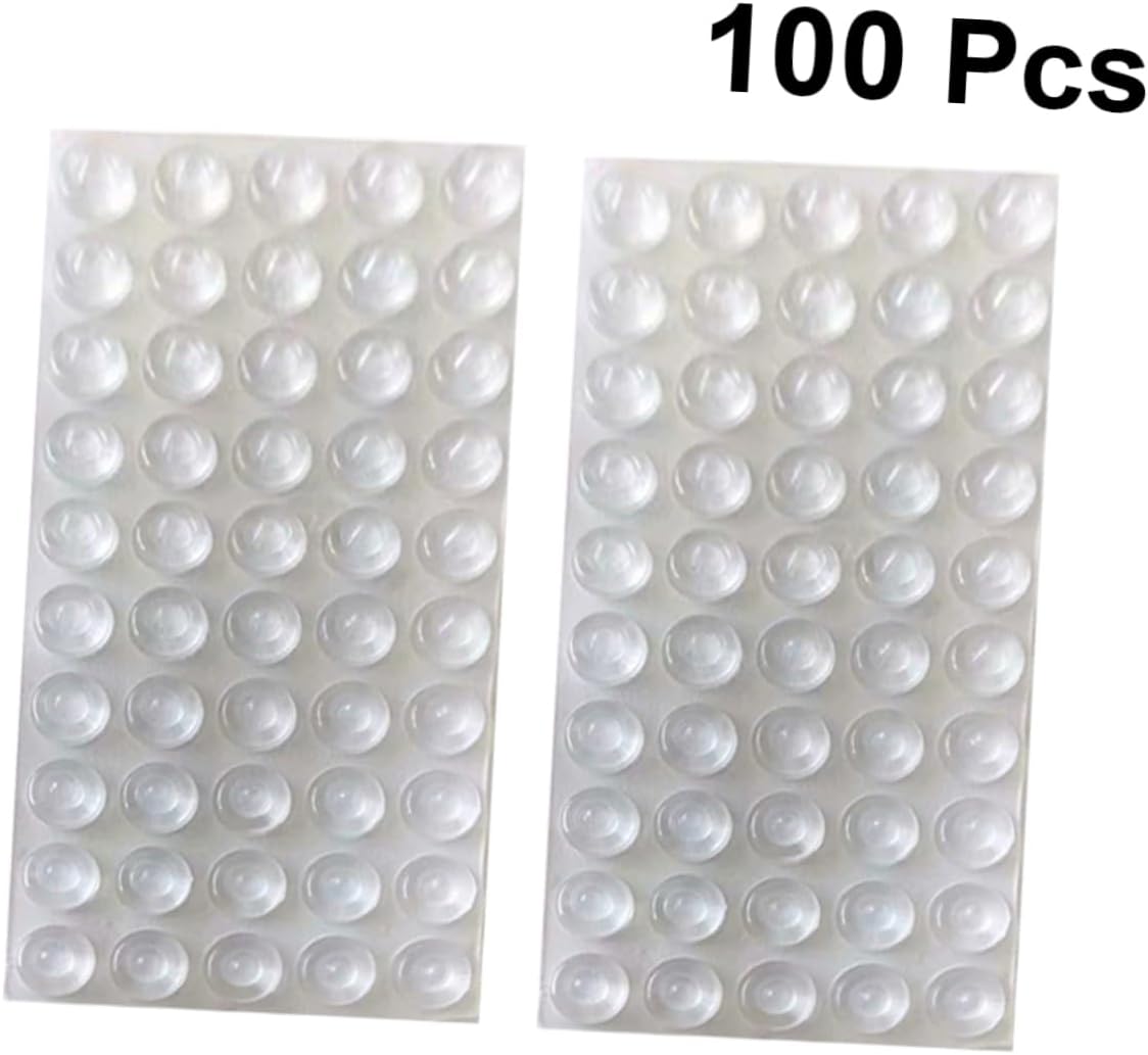 100pcs Collision Silicone Dots Cabinet Door Bumper Strip Mute Crash Pad for Cabinet Door Damping Noise Cancelling Furniture Accessories