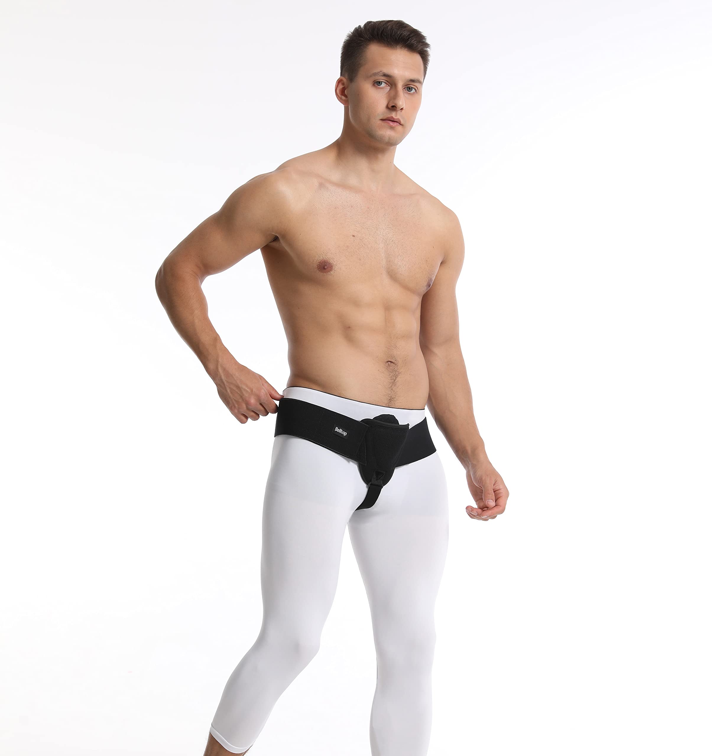 belltop Inguinal Hernia Support for Men and Women - Hernia belt truss for both sides, groin support, hernia belts for men inguinal - Breathable and adjustable (L/XL)