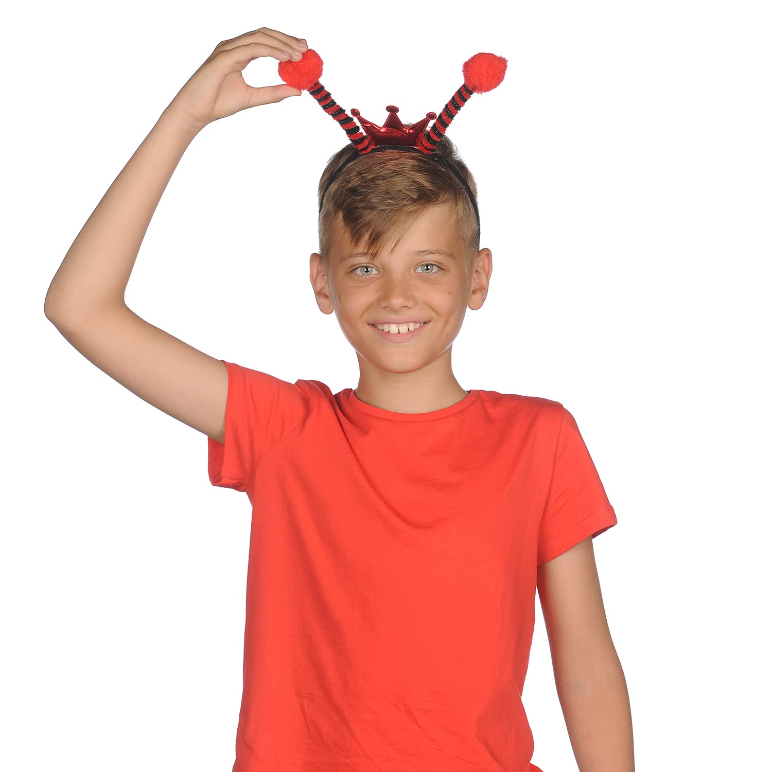 Funcredible Ladybug Antenna Headband | Red Lady Bug Head Accessory | Butterfly Ladybug Costume Accessories | Halloween Cosplay Party Favors for Women, Men and Kids : Clothing, Shoes & Jewelry