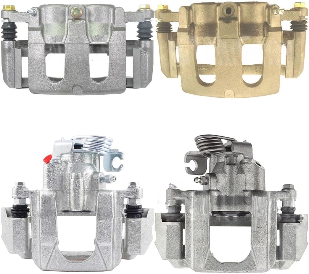 Front Rear Disc Brake Caliper - (4Pcs) Automotive Replacement Brake Calipers Without Pads - Left Right Side for Flex 2010-2017 for Taurus 2013-2017 for Lincoln MKT 2010-2017