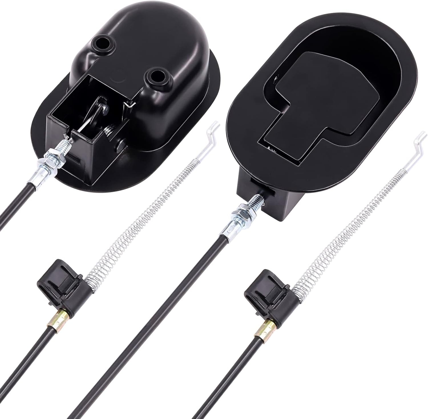 Swpeet 4Pcs Metal Recliner Handle Replacement Parts with Cable, Universal Sofa Chair Recliner Release Pull Handle Replacement Parts with Retaining Clips and Recliner Pull Cable for Furniture Sofa