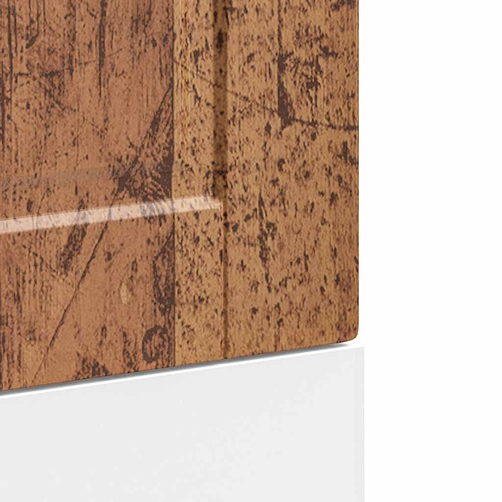 Geschirrspülerblende Porto Altholz-Optik 45x1,5x67 cm, Holzwerkstoff Küchenschrank für Spülmaschinenschutz, Pflegeleichtes Küchenzubehör