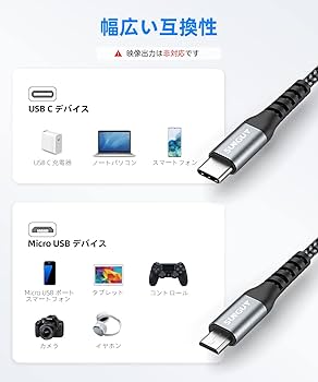 Amazon.co.jp: SUNGUY Type C Micro USB ケーブル ( USB C to