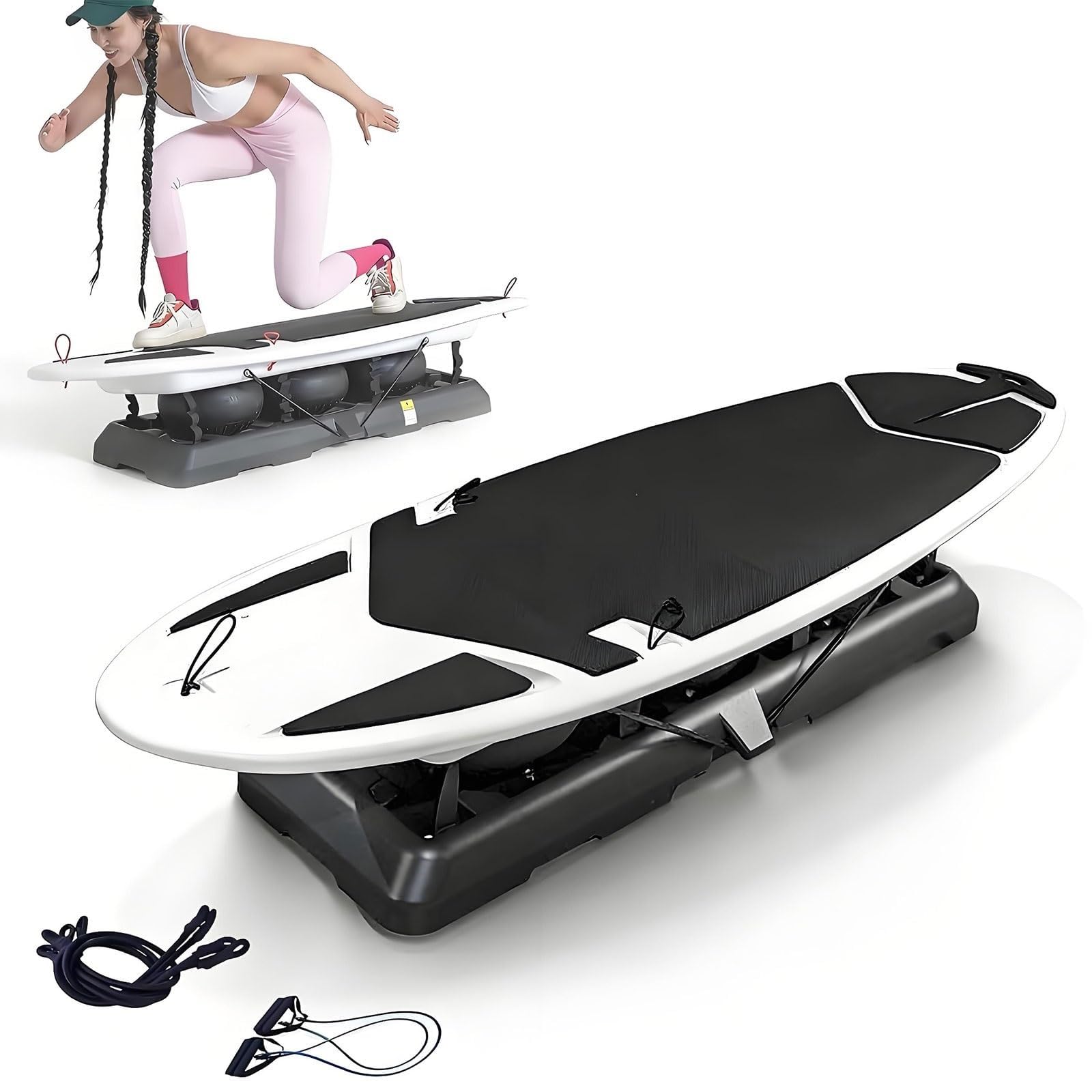 Simulador de Surf para Fitness Núcleo - Entrenador de Tabla de Balance, Aparato de Pilates para Mejorar Estabilidad y Fuerza, Equipo de Rehabilitación