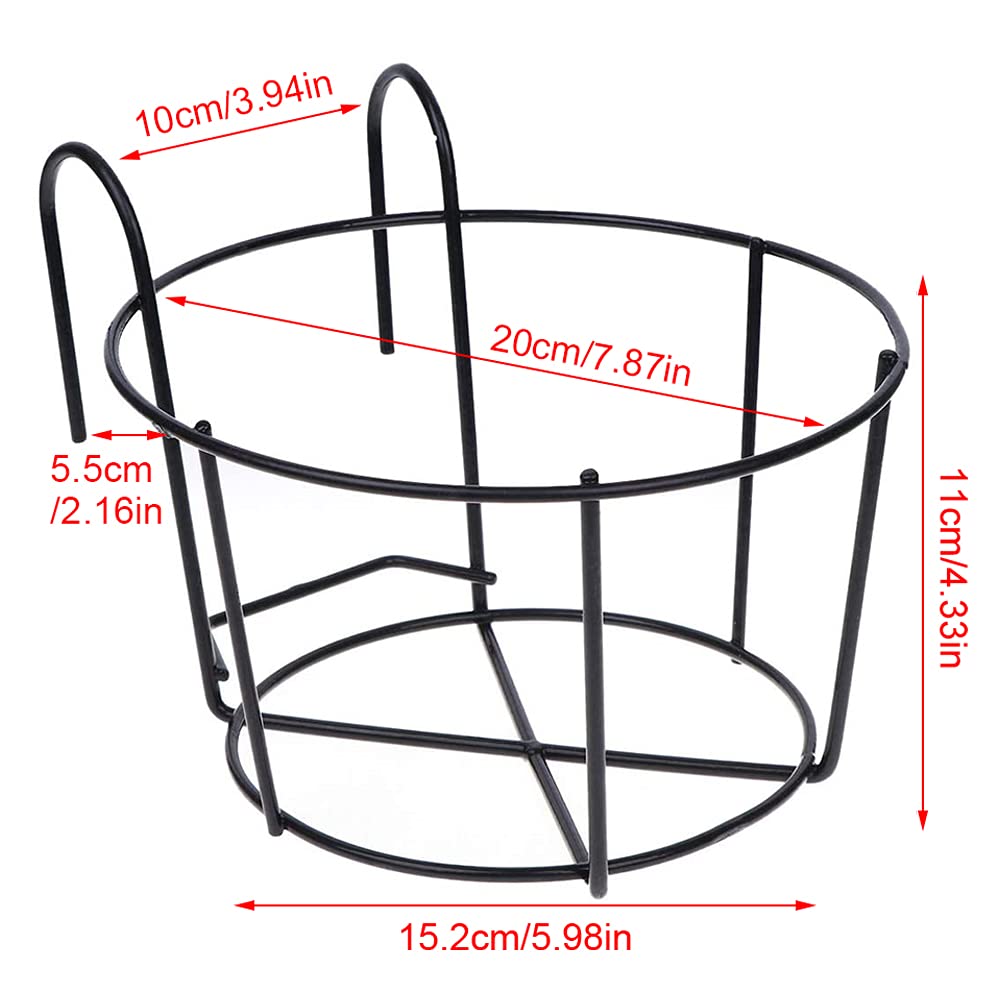 2 Piezas Soporte Flores Redondo Gancho,Estante Hierro Plantas Colgantes,Hierro Jardinería Maceta Redonda,Estante Redondo Cestas Plantas,Adecuado para Balcón,Jardín,Valla,Interior Y Exterior
