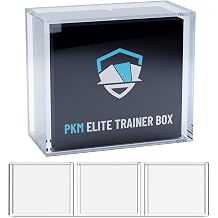 Acrylic ETB Case 3 Pack - Magnetic Sliding Lid - 8mm + 5mm ETB Protector Case Compatible with Elite Trainer Boxes Includes Microfiber Cloth