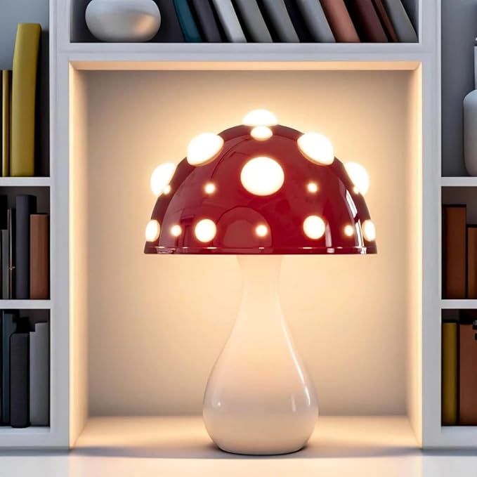 ThinkerLamps Bedside Home Desk Lamp - Perfect for Cozy Atmosphere and indirect Light. Working lamp or Relaxing Lamp - Plug in Lamp. Cozy Desk Lamp for Your Home Reading lamp (White)