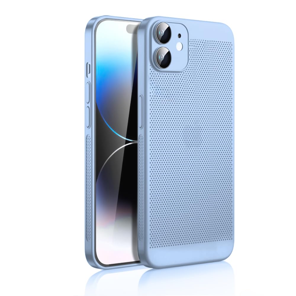Dl3 Mobilak Case For iPhone 11 6.1-Inch Heat Dissipation Case with Built-in Camera Lens Protector Slim Fit Breathable Cooling Anti-Fingerprint Hard PC Back Shockproof Cover