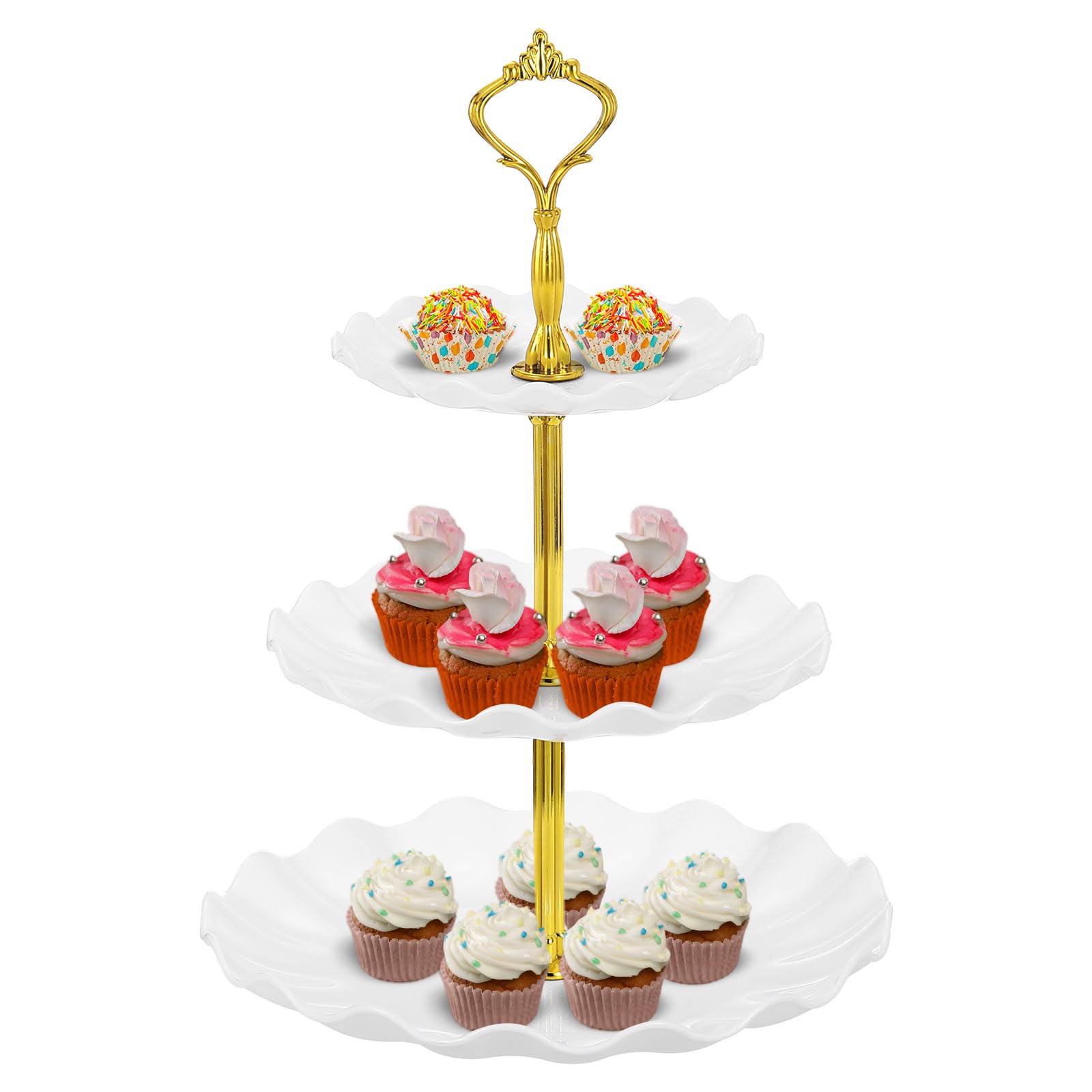 Support à cupcakes empilable à plateaux ronds pour gain de place buffet