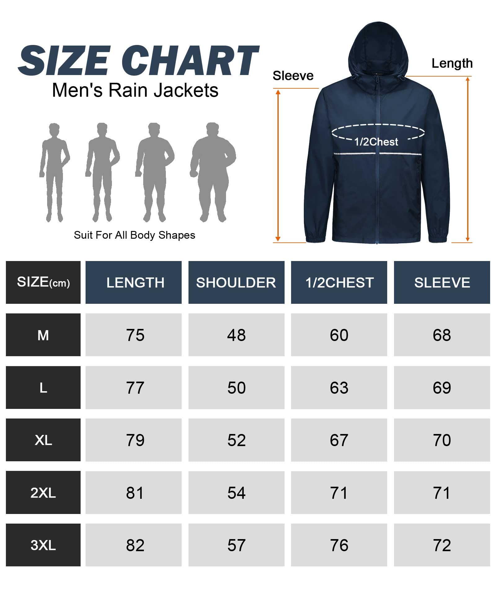 ZITY Chubasquero Impermeable Hombre Ligero Chaqueta Impermeable Hombre Moto Chubasquero Plegable Running Deportivo Poncho Lluvia Senderismo Shubasquero