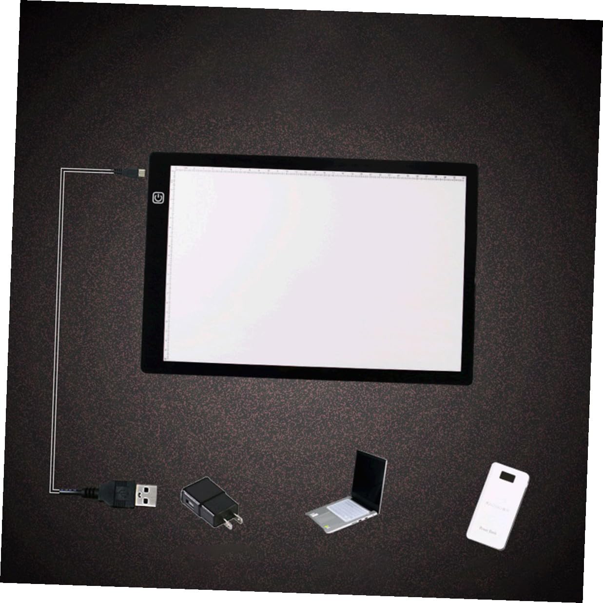 STOBAZA Table Lumineuse A4 à LED pour Dessin avec Surface Acrylique Mate, Positionnement Précis, Câble USB et 2 Aimants, pour Calligraphie et Traçage Artistique
