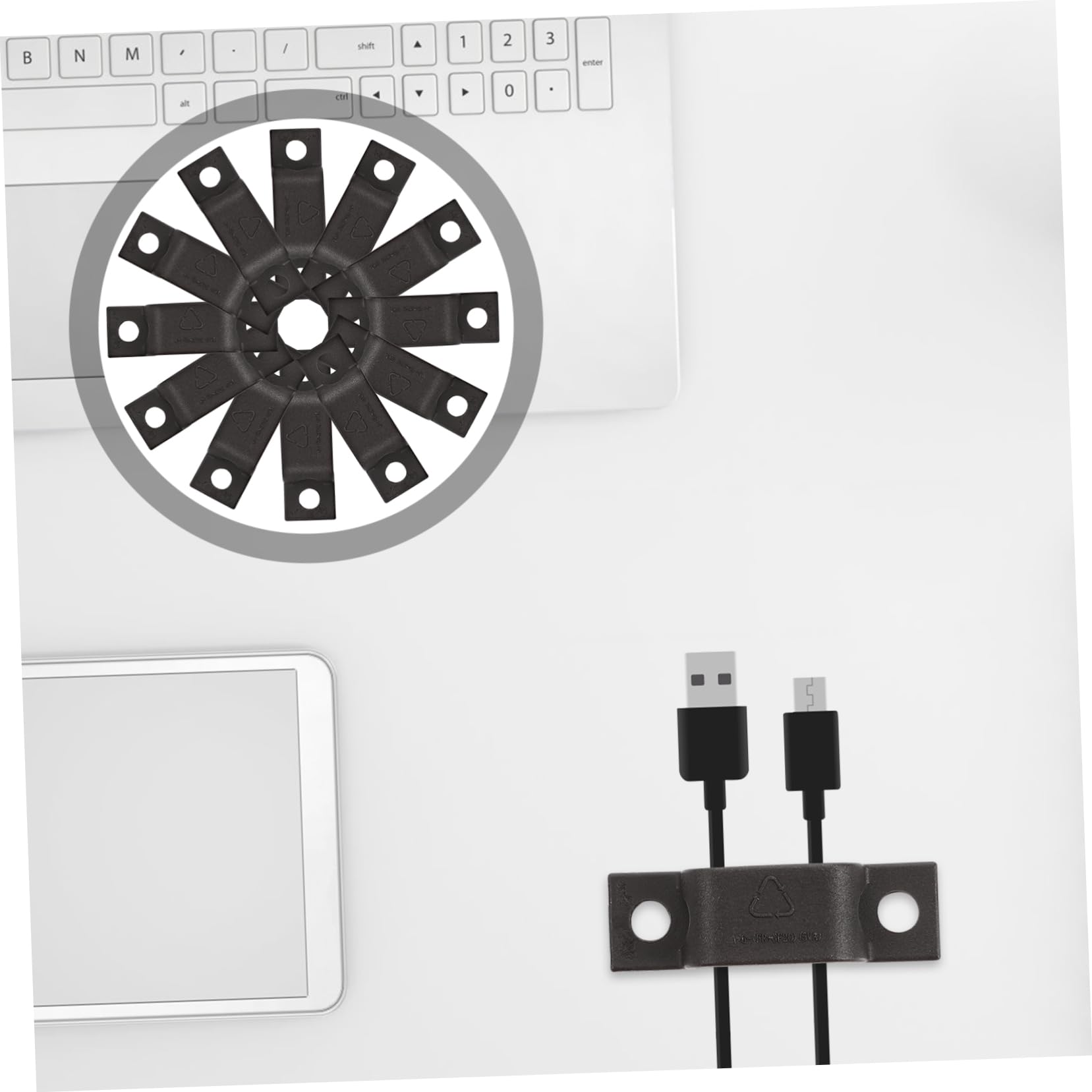 HOMSFOU 80 Pz attrezzi per serratubi cavo Ethernet fermaglio per cordino gestione dei cavi clip di fissaggio del cavo Organizzatore morsetto del filo Clip a crimpare stringicavo