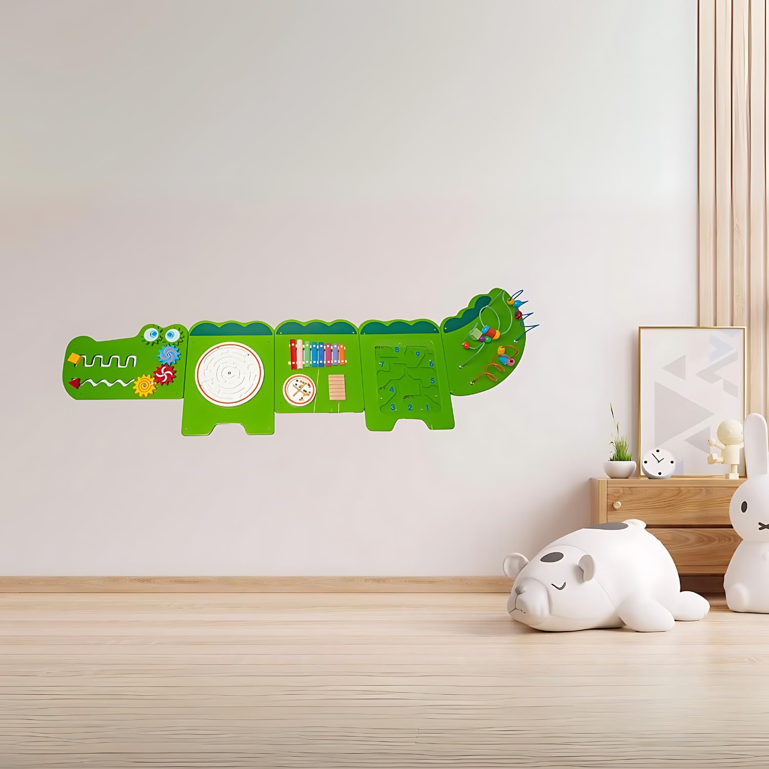 LUXURY ARTS - Crocodile/Alligator Montessori Kids Activities Wall Panel for Baby and Toddlers | for Home, Daycare, Preschool, Creche Decor | Pre-Learning Educational Wooden Wall Toy Kit Set of 5 (B0D3Y6T3QG) Amazon Price History, Amazon Price Tracker