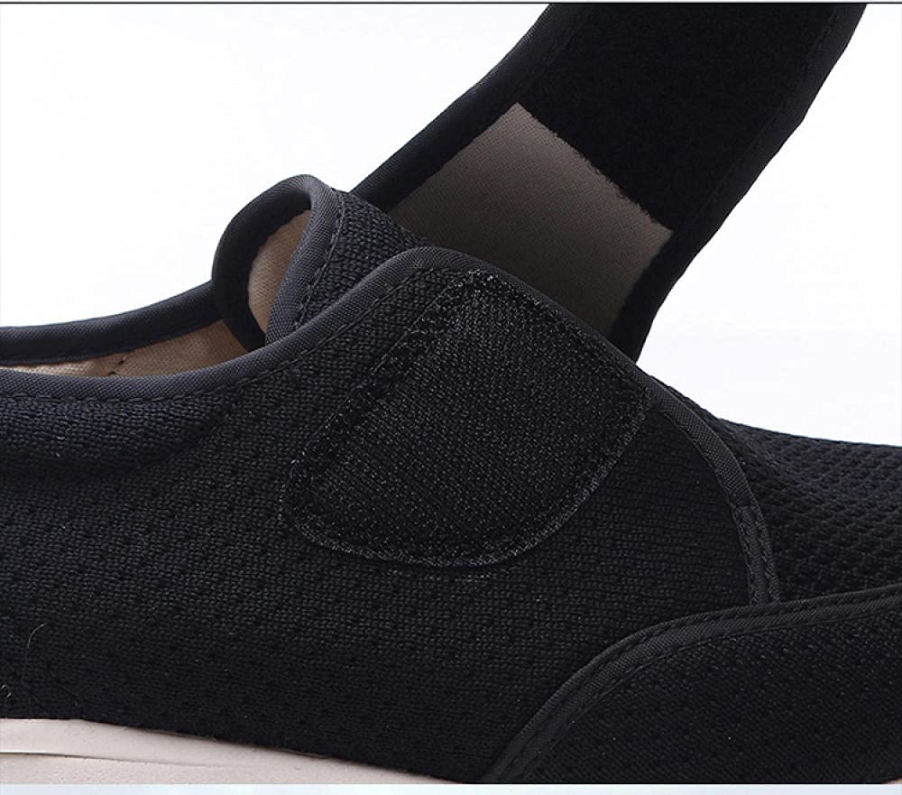 MLLM Scarpe per diabetici,Il Fondo Morbido può Regolare Le Vecchie Scarpe;Piedini Antiscivolo di Grandi Dimensioni-Marrone_47,Calzature Antiscivolo per diabetici