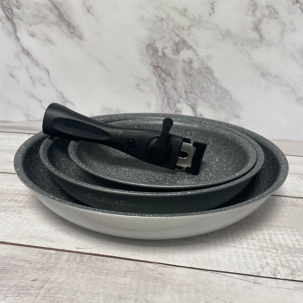 Set de 3 Poêles Tous Feux Arthur Martin 20-24 - 28 cm avec une Poignée