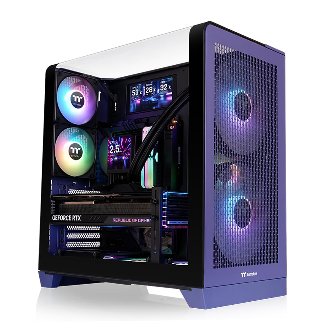 Thermaltake View 600 TG 6.0" LCD Screen Panel Kit – 1480x720p, TT RGB Plus 3.0, Custom Graphics & Real-Time Monitoring