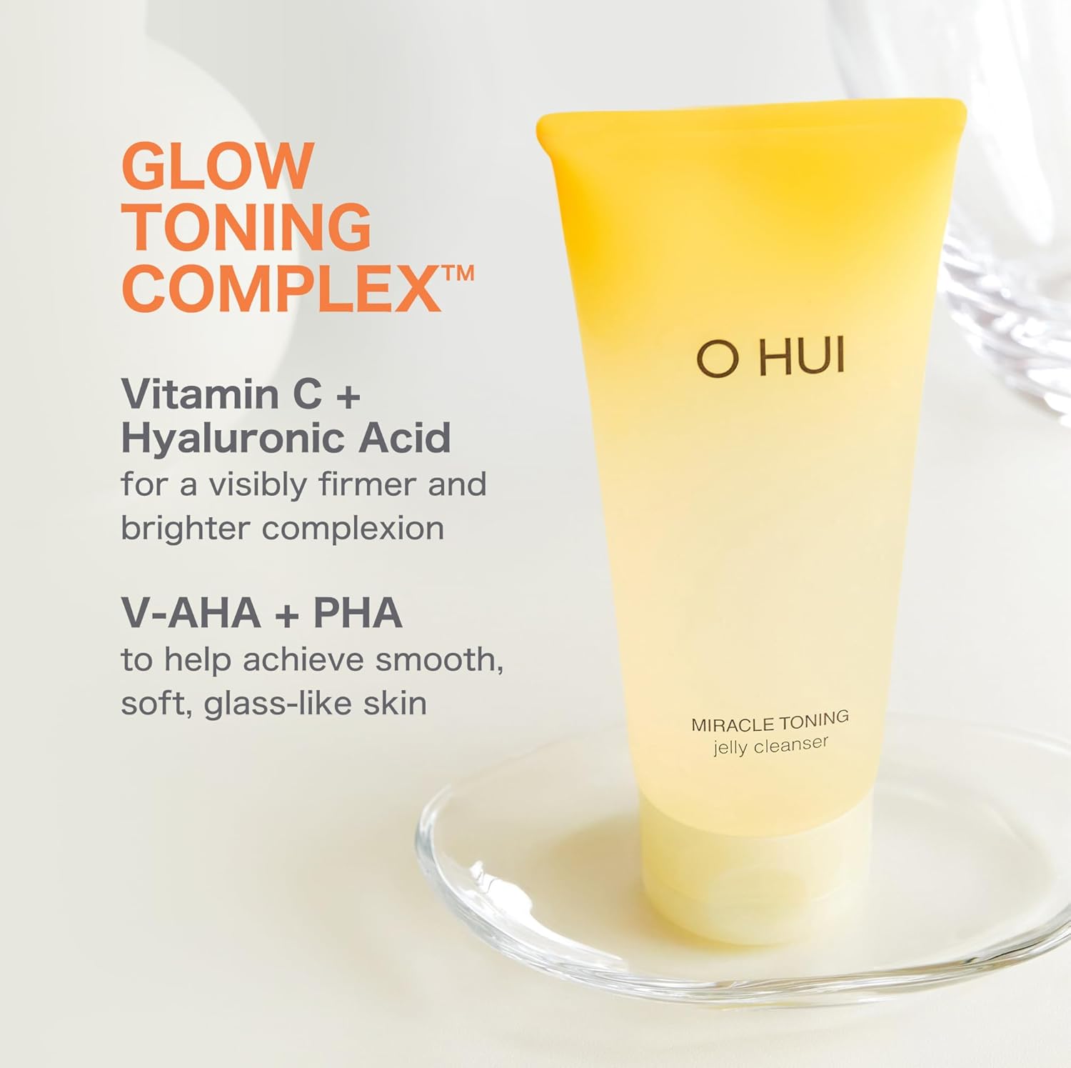O HUI Miracle Toning Jelly Cleanser | Gentle Cleanser Face Wash | Hyaluronic Acid, Vitamin C, AHA, PHA, Glycerin | Facial Cleanser | Glowing Skin | Dullness | Korean Skin Care - Image 2