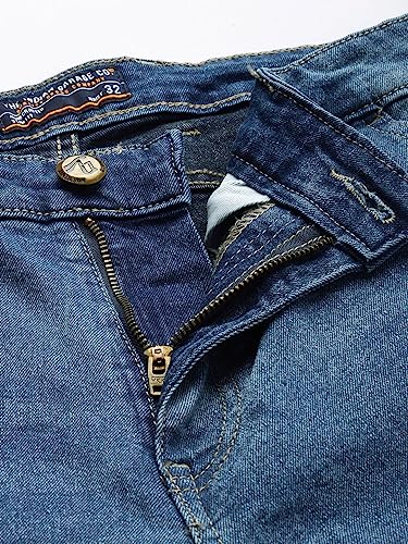 Image of THE INDIAN GARAGE CO Men Slim Fit Solid Mid-Rise Stretchable Jeans