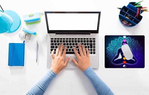 Miniatura 4 de Trippy - Alfombrilla de mouse con diseño de mandala oriental y bohemia, textura premium, base de goma antideslizante natural, alfombrilla para mouse