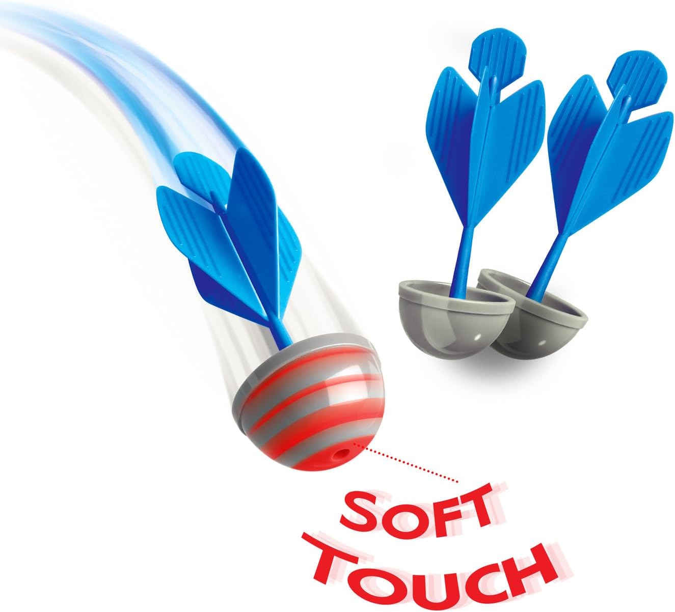 Simba Park Dart Outdoor Dart Set with 3 Throwing Darts (14 cm), Soft Tip, Foldable Dart Dart Dart (Diameter 132 cm) and 3 Earth Hooks, Throwing Game for Children from 3 Years Old