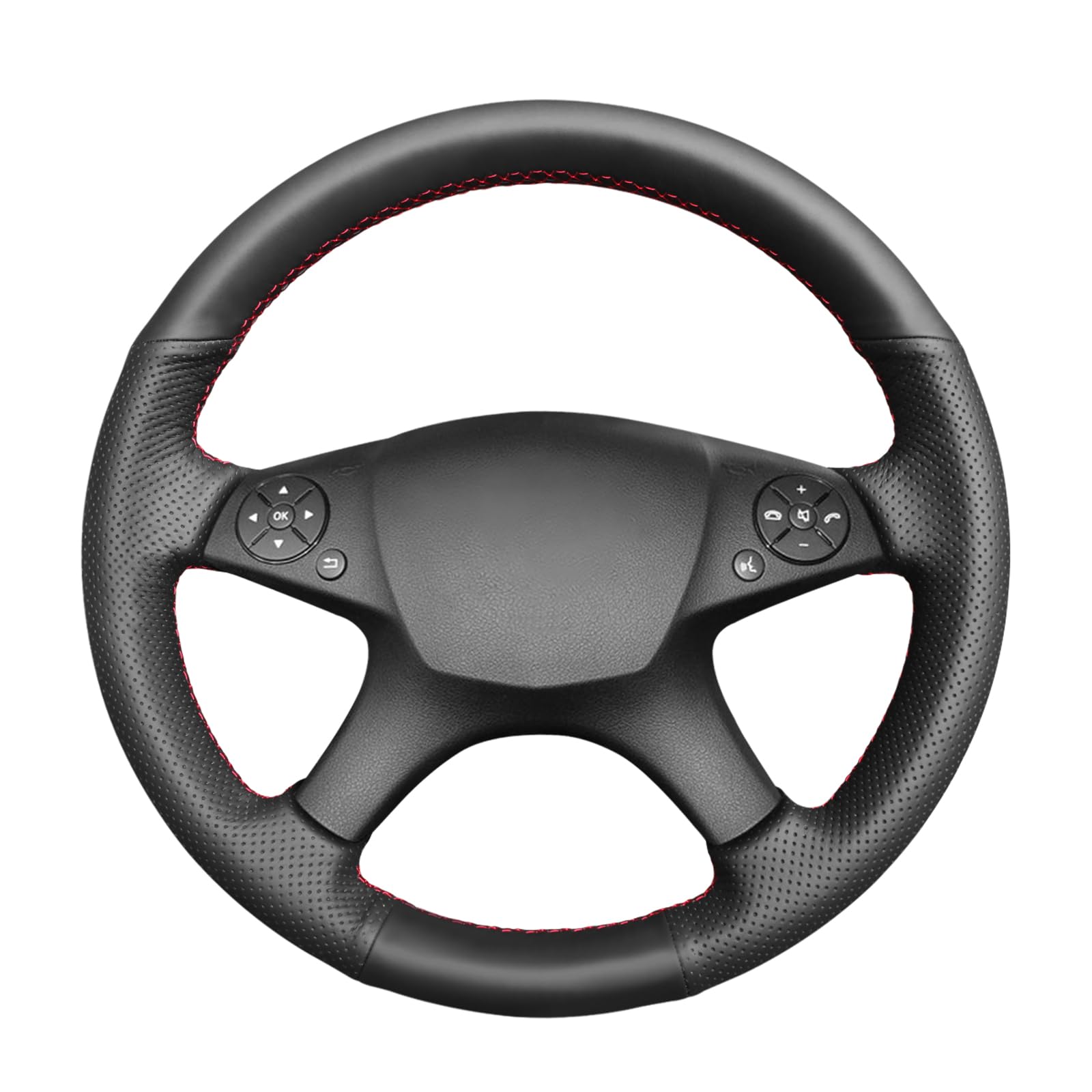 Coprivolante Centrale Per Mercedes ML W166, Classe E W212, Classe C W204 – Nero, Moka O Grigio Scuro, In PC E ABS