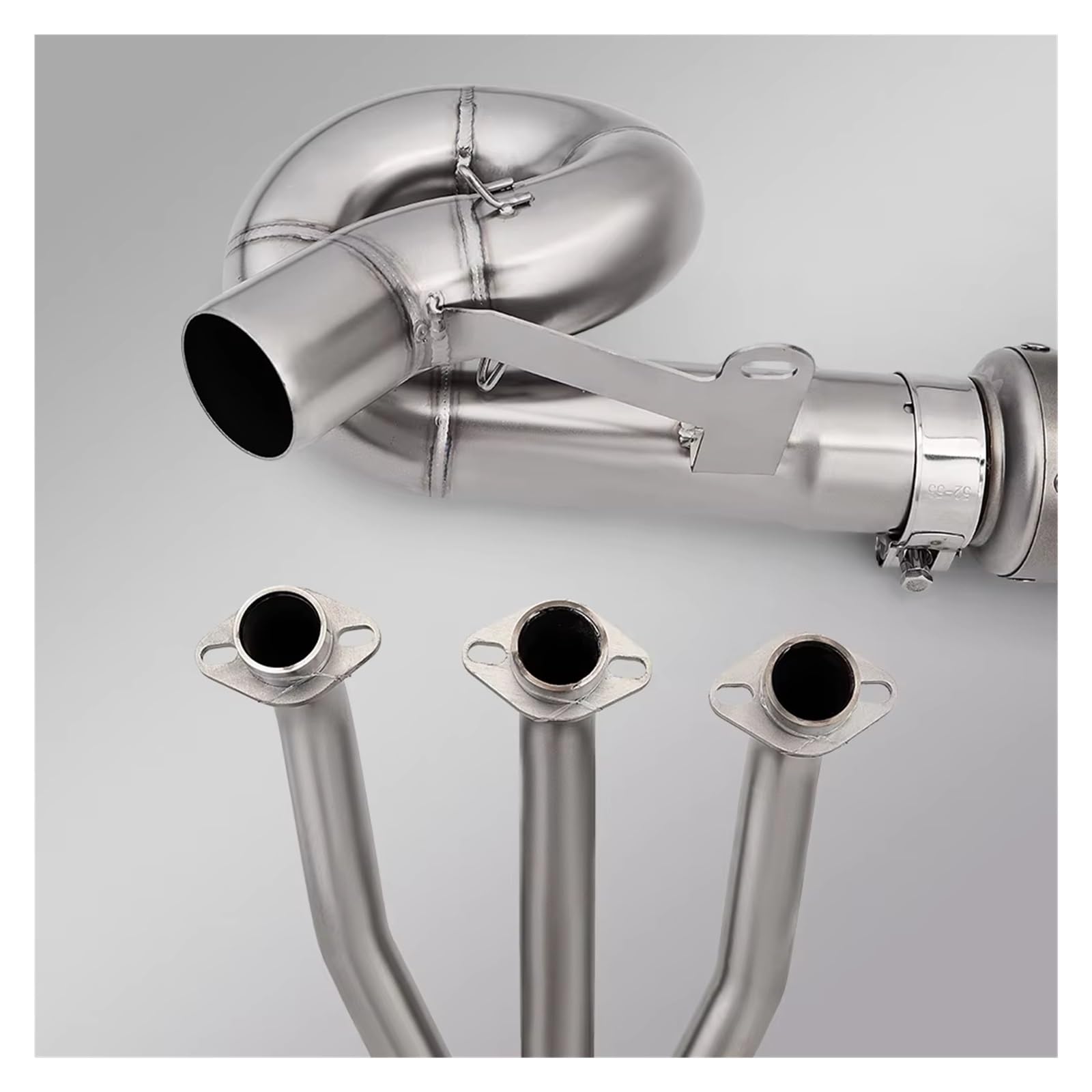 Motorradauspuffschalldämpfer aus Edelstahl Für 675SR NK675 675 SR CF675SR Für CFMOTO Motorrad Auspuff Escape DUAL SENSOREN Vorne Link Rohr Verbindung 51mm