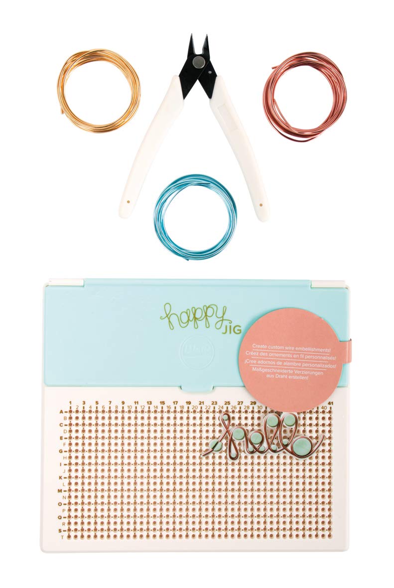 Rayher Happy Jig tavoletta per filo metallico, We R Memory Keepers, 100 pezzi, 19 x 17 cm, per creare parole, forme, graffette, decorazioni, scrapbooking e fai da te, 50114000