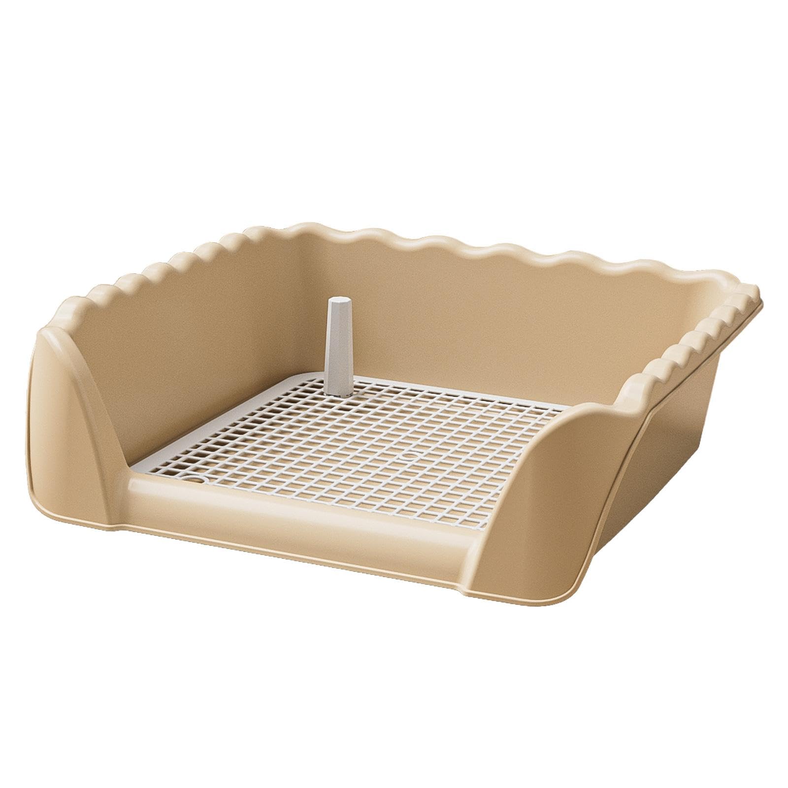 Support de Tapis d'apprentissage de La Propreté pour Chien, Portable, Facile à Nettoyer, Anti-éclaboussures, avec Support Amovible pour Autres ANI, Café