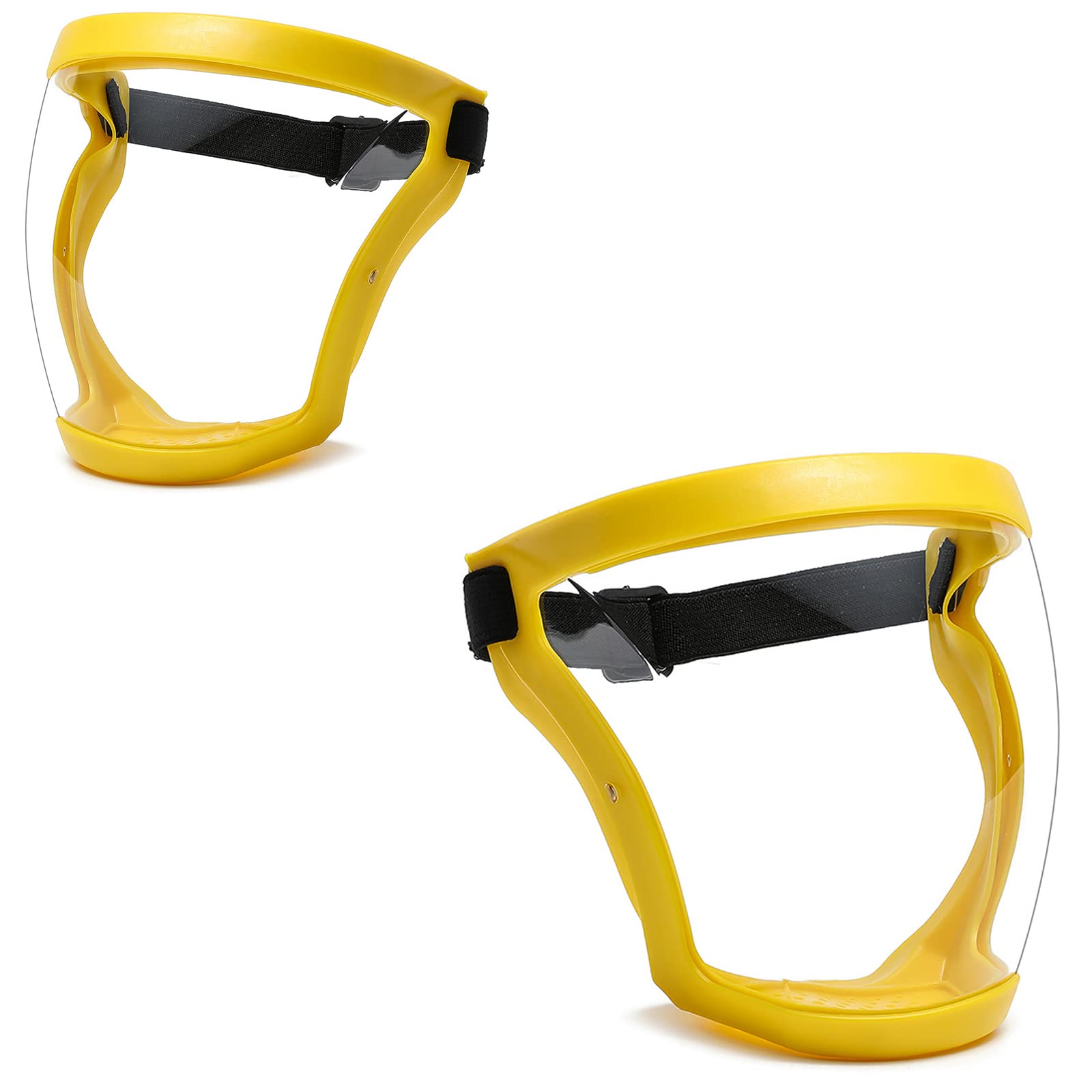 2 Pcs Anti-Fog Protective Full Face Shield-Super HD Reusable Face Protective Cover Adjustable Universal TOKLYUIE
