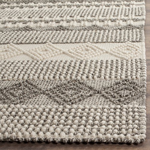 Safavieh Natura Collection Runner Rug - 2'3" X 16', Grey & Ivory, Handmade Moroccan Boho Tribal Wool & Cotton, Ideal For High Traffic Areas In Living Room, Bedroom (Nat102A) #TOP2