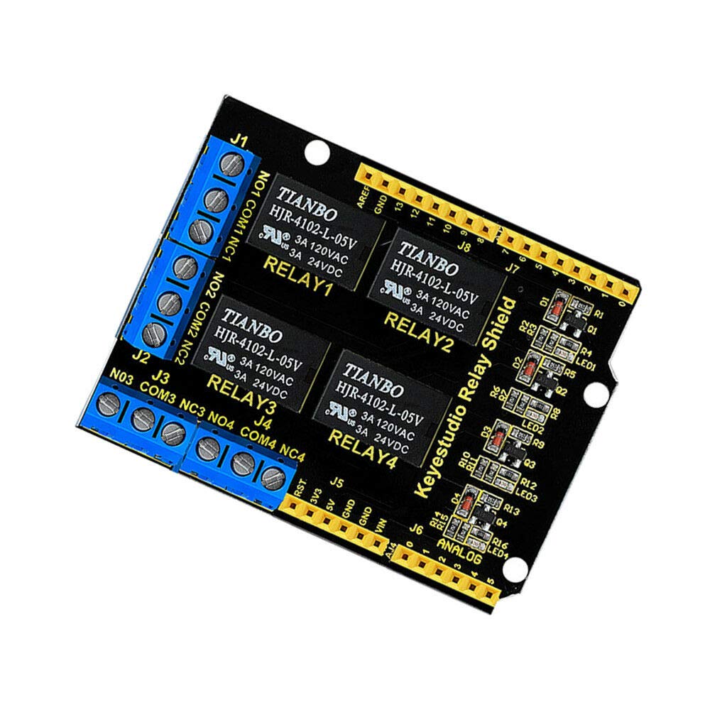 3NH® 4 Channel Relay Shield 5V 4 Channel Relay Board Module for Arduino ...
