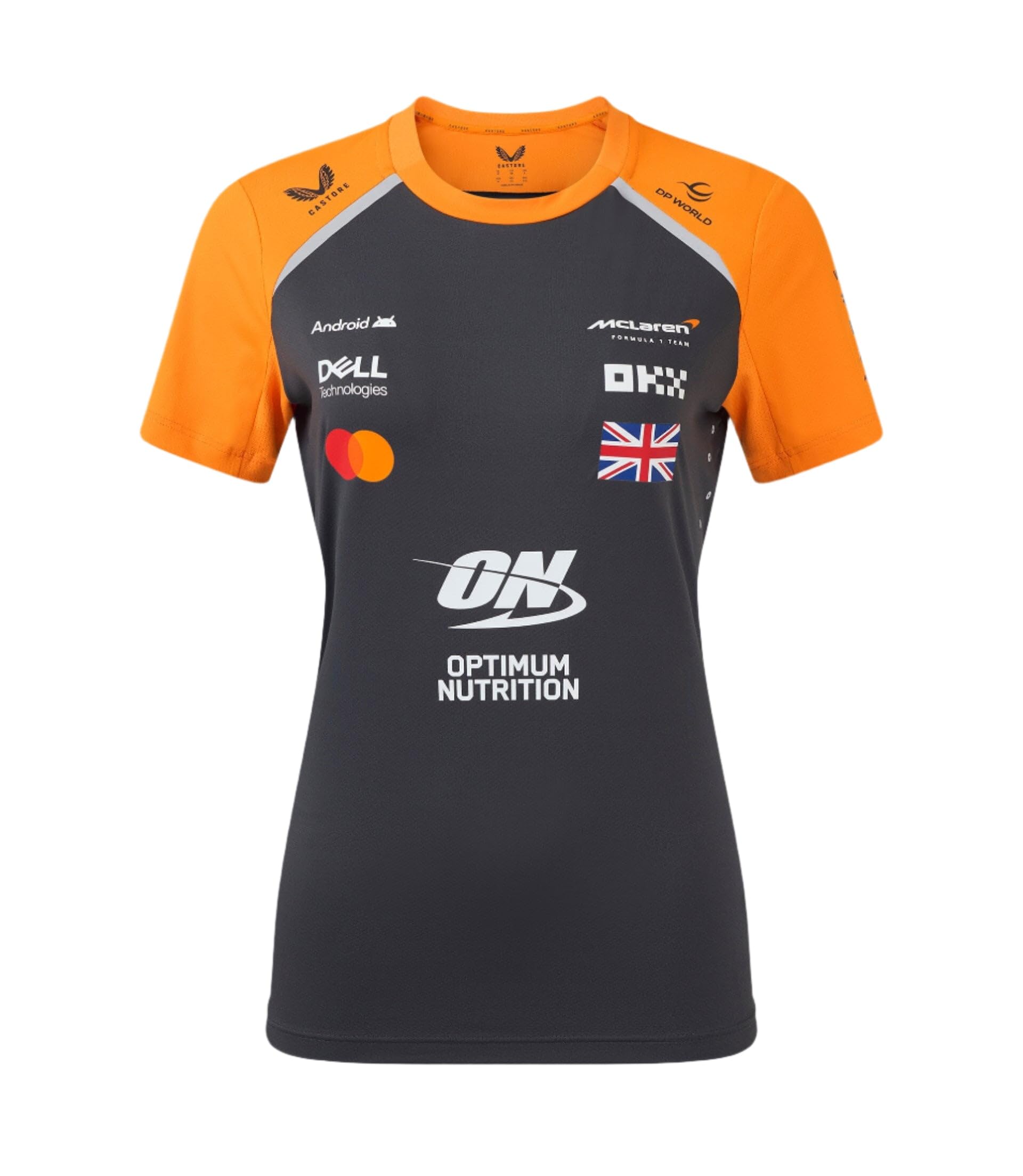 Mclaren Women's Phantom / Autumn Glory F1 Team T-Shirt, 2025 Season, Grey And Orange, Official Racing Merchandise (Uk, Numeric, 16, Regular, Regular, Phantom/Autumn Glory)