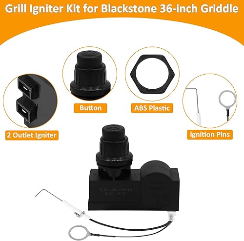 Miniatura 2 de AJinTeby Kit de encendido electrónico de repuesto para plancha Blackstone de 36 pulgadas, piezas de repuesto Blackstone Ignitor