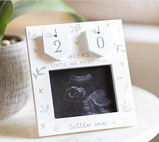 Ultrasound Picture Frames | Baby Countdown | Baby Sonogram Picture Frame w/Number Tiles | Grandparents Baby Announcement Pregnancy Countdown Frame | Sonogram Frame Pregnancy Gift | Love at First Sight