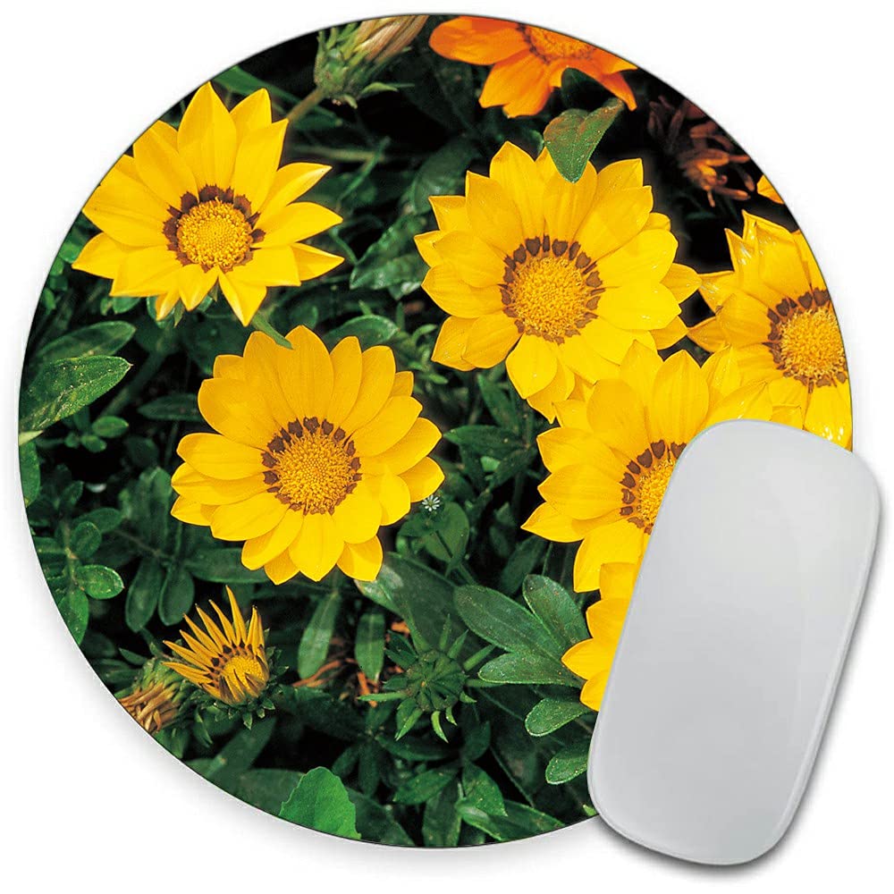 Sunflower Round Mousepad, Personalized Custom Design Mouse Pads,Cute Waterproof Circular Non-Slip Rubber Base Small Mouse Pad, Mousepad for Laptop Computers, 7.9 x 7.9 x 0.12 Inch (sunflower2)