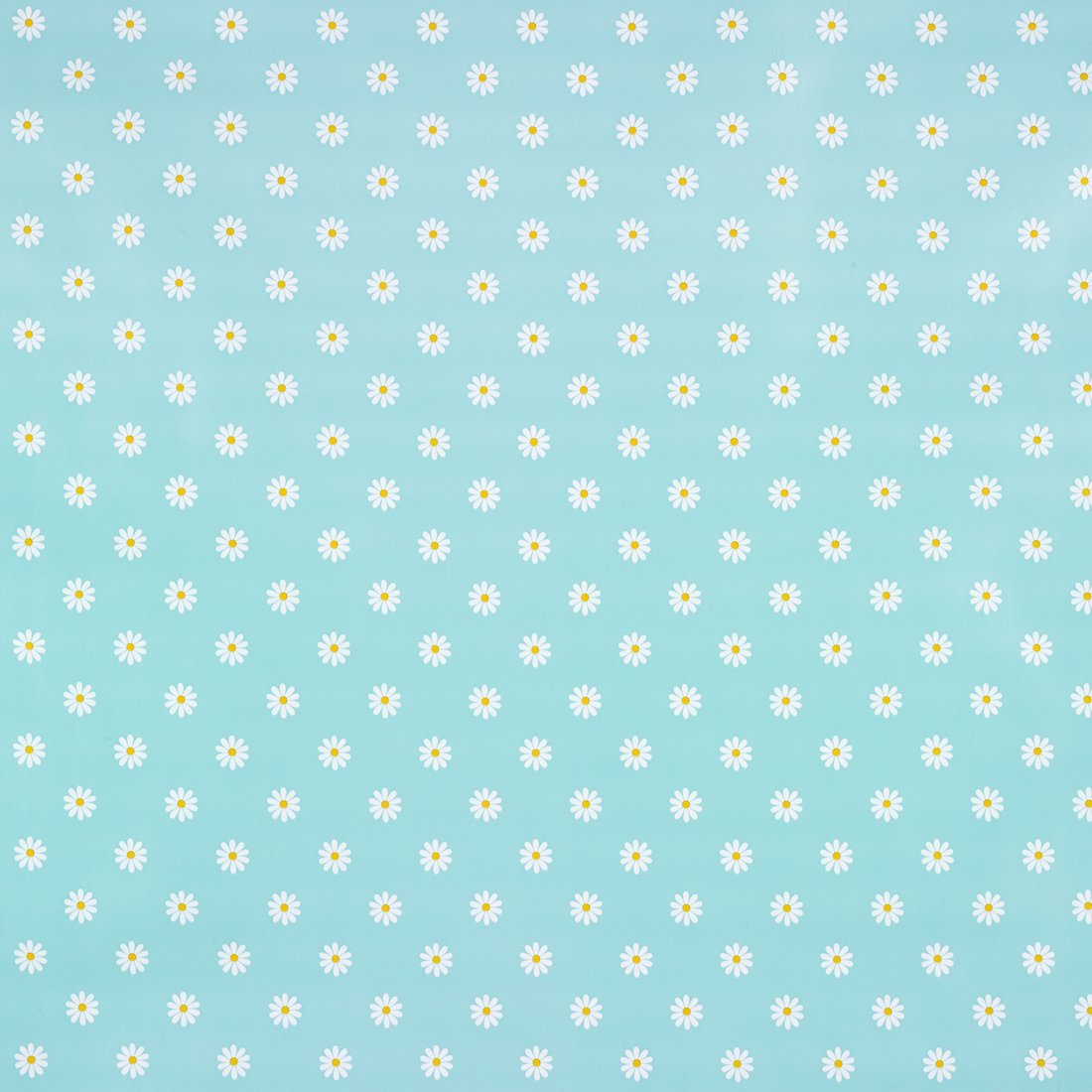 Jolee Tablecloths Duck Egg Small Daisy Pvc Vinyl Wipeclean Tablecloth 140Cm X 260Cm Rectangle (55" X 103")