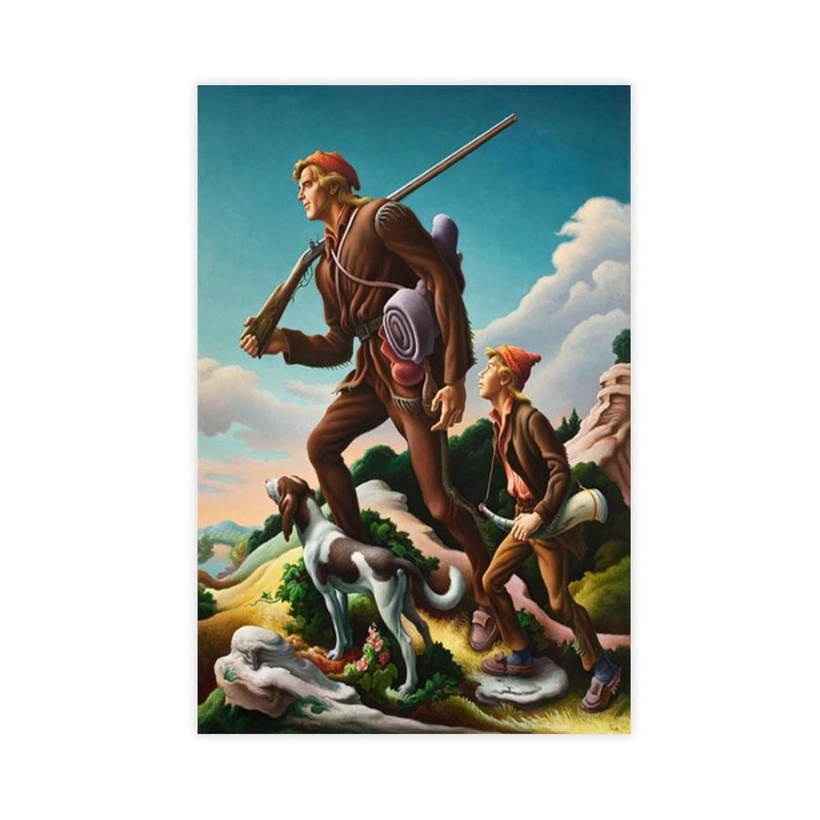 WCYB The Kentuckian by Thomas Hart Benton Posters Prints Canvas Deco Paintings Wall Art Unframe 24" L X 36" W