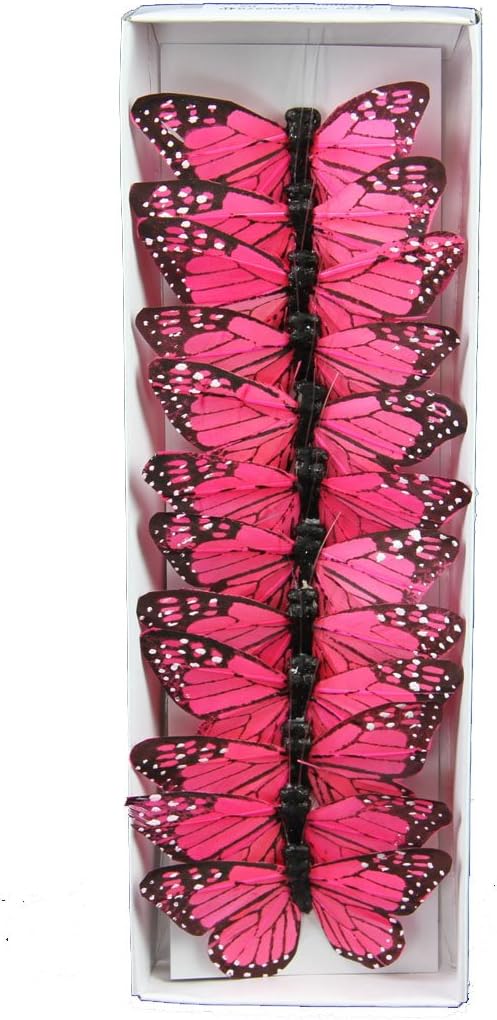 Shinoda Design Center 3" Dark Butterfly Décor 12/Box, Dk Pink, Count 3 in Dk Pink
