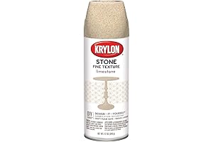 Krylon K03703000 Fine Stone Textured Finish, Bird Bath Safe Paint, Limestone