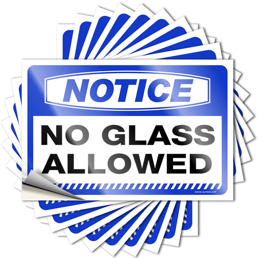 Personalized Decal, Lake House Decor Hat Notice No Glass Allowed | Funny Quote Sports Decals(12X18CM)