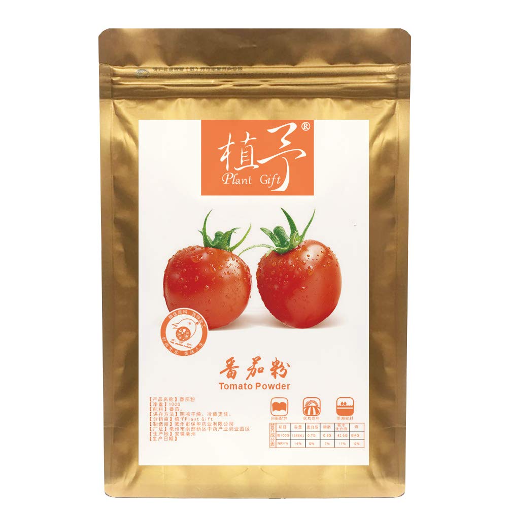 Plant Gift 100% Pure Tomato Powder 番茄粉 Natural Powder, Great Flavor for Drinks, Smoothie, Yogurt, Baking, Cookies, Cakes and Beverages, Non-GMO Powder, No Filler, No additives 100G/3.25oz